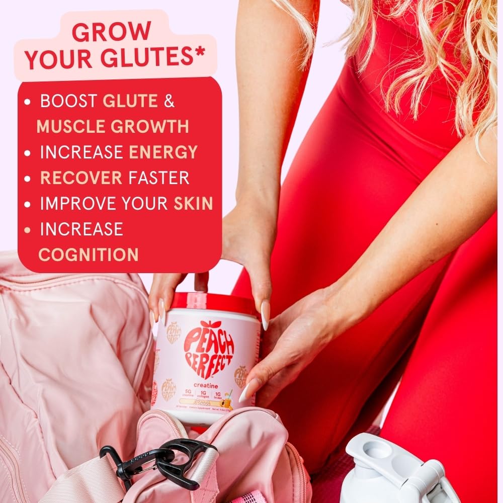 Peach Perfect BCAAs and collagen ingredients displayed for skin health and recovery