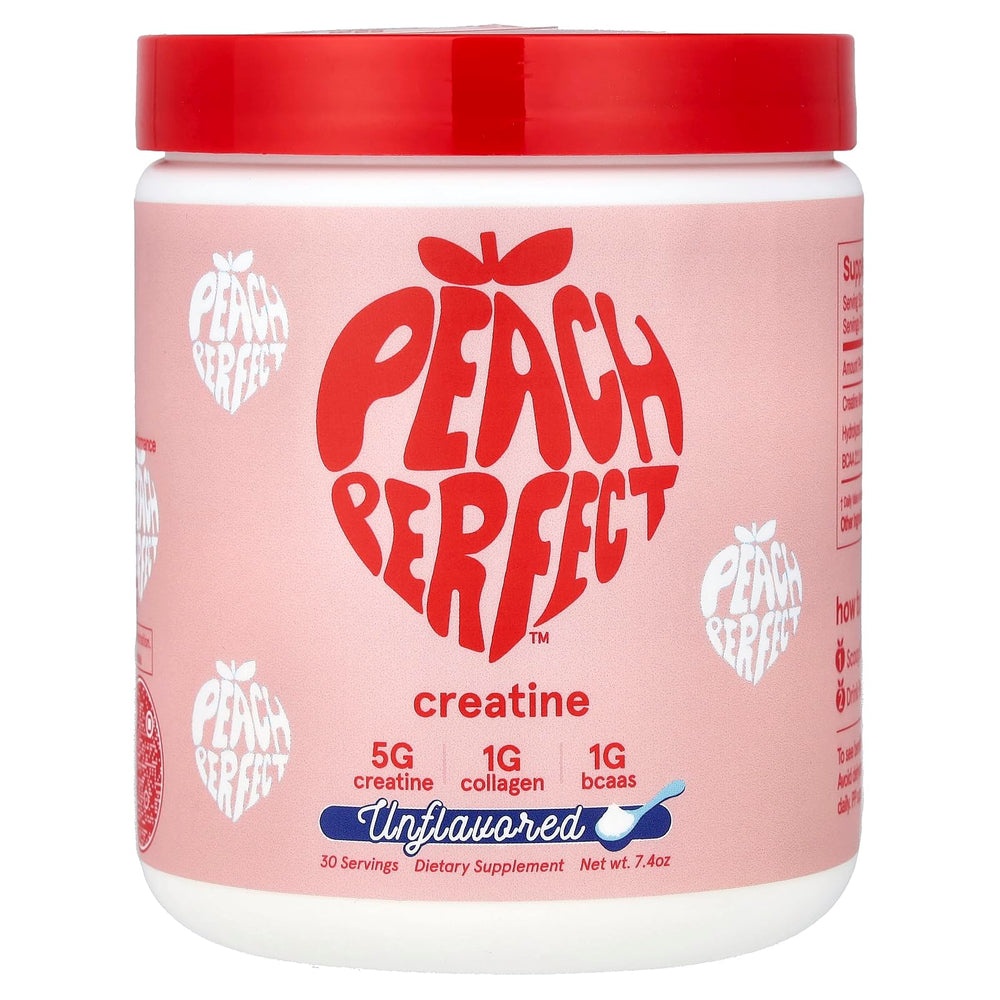 Peach Perfect Creatine Blend for Women bottle, easy-to-use workout supplement