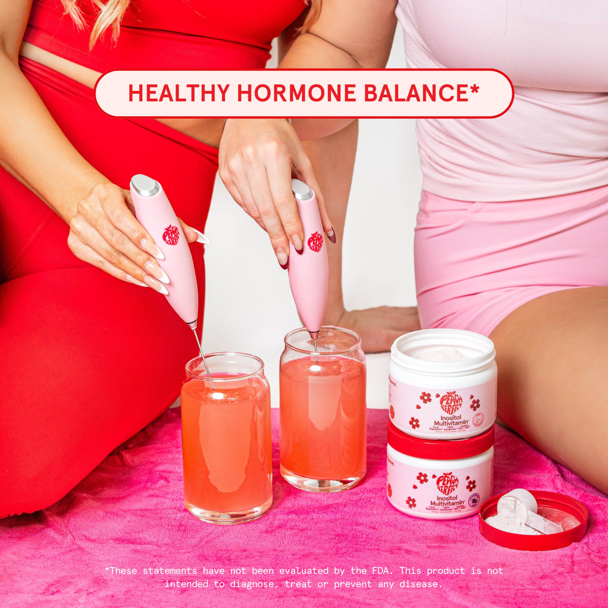 Lifestyle scene with Peach Perfect as part of morning ritual