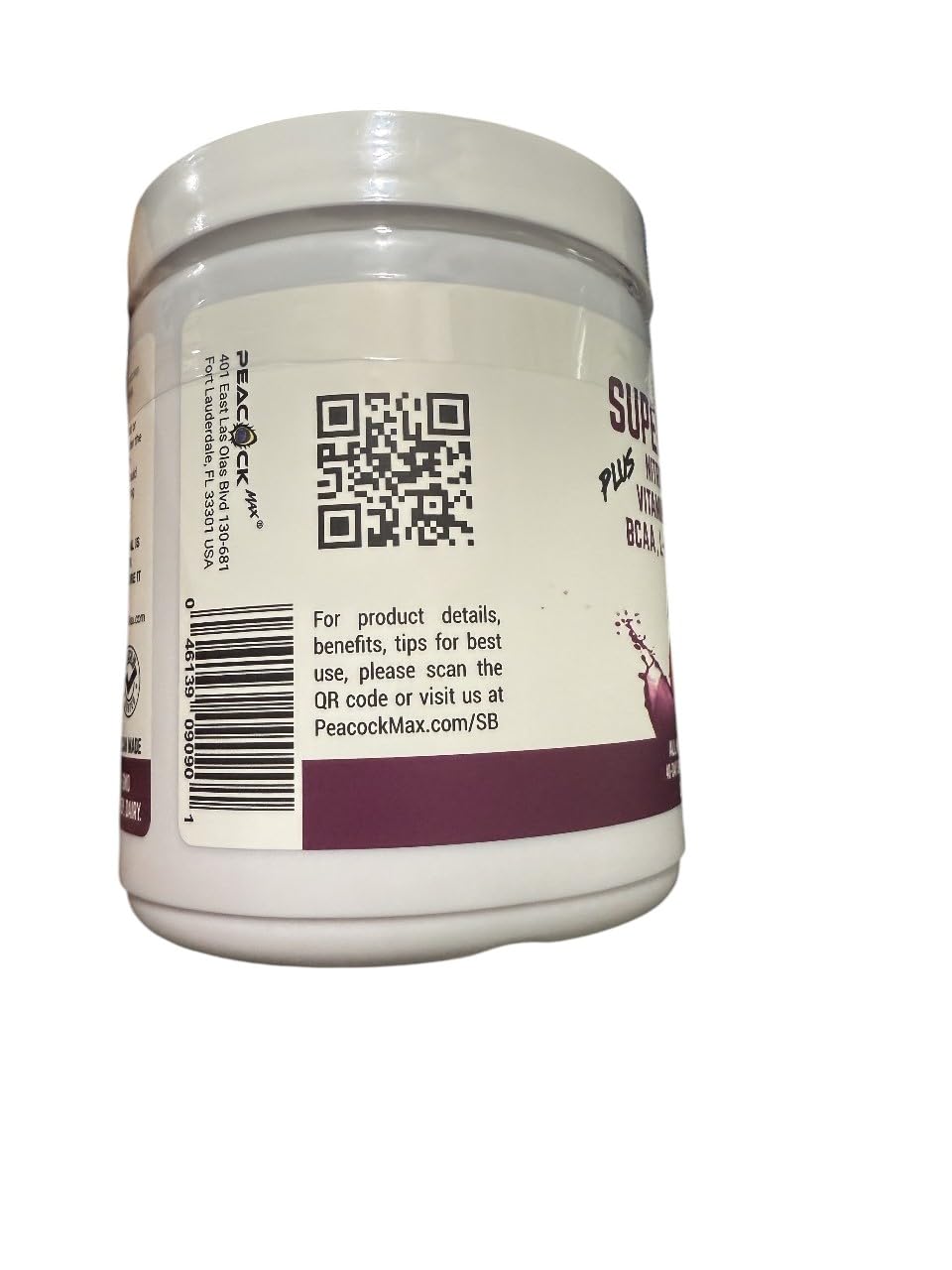 Peacock Max non-GMO beetroot powder product label and information