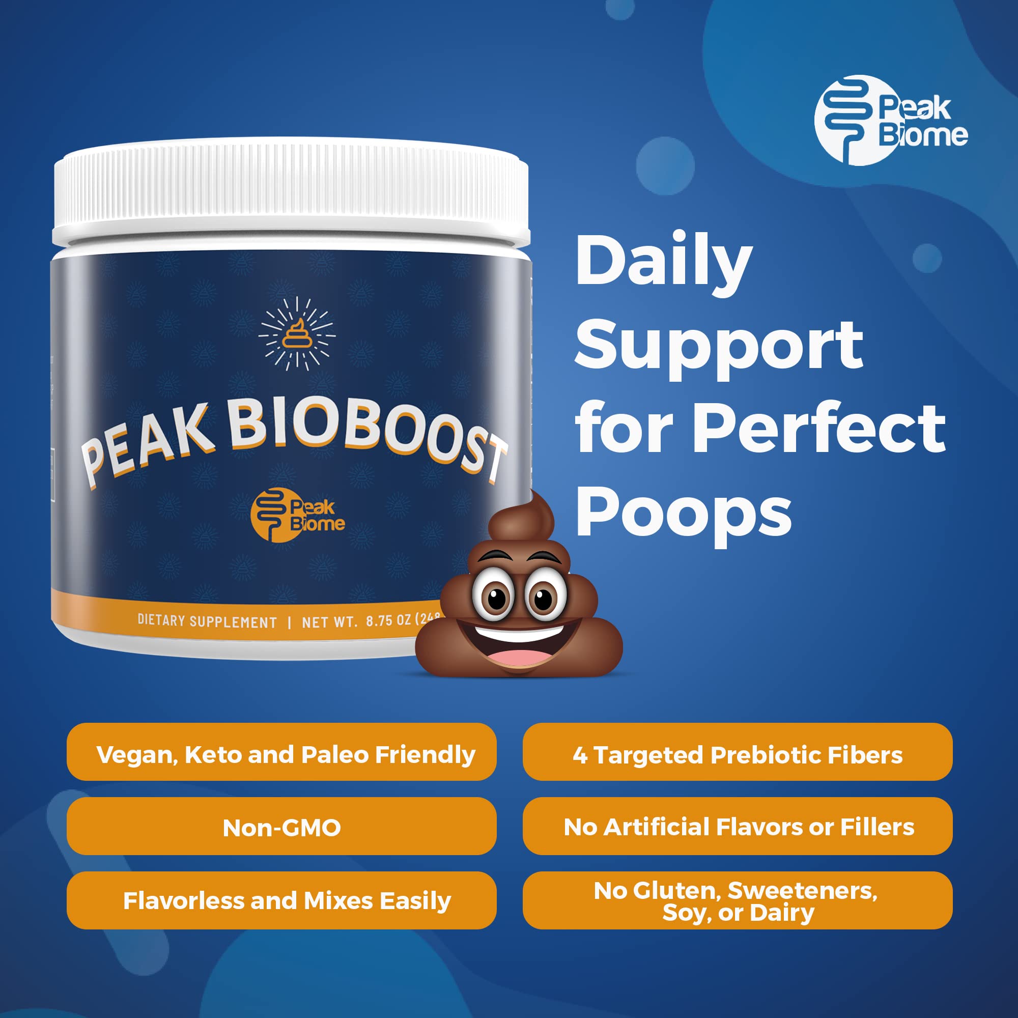 Peak BioBoost dissolves in coffee for convenient daily use.