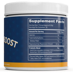Peak BioBoost four prebiotic fibers blend supports gentle fiber intake.