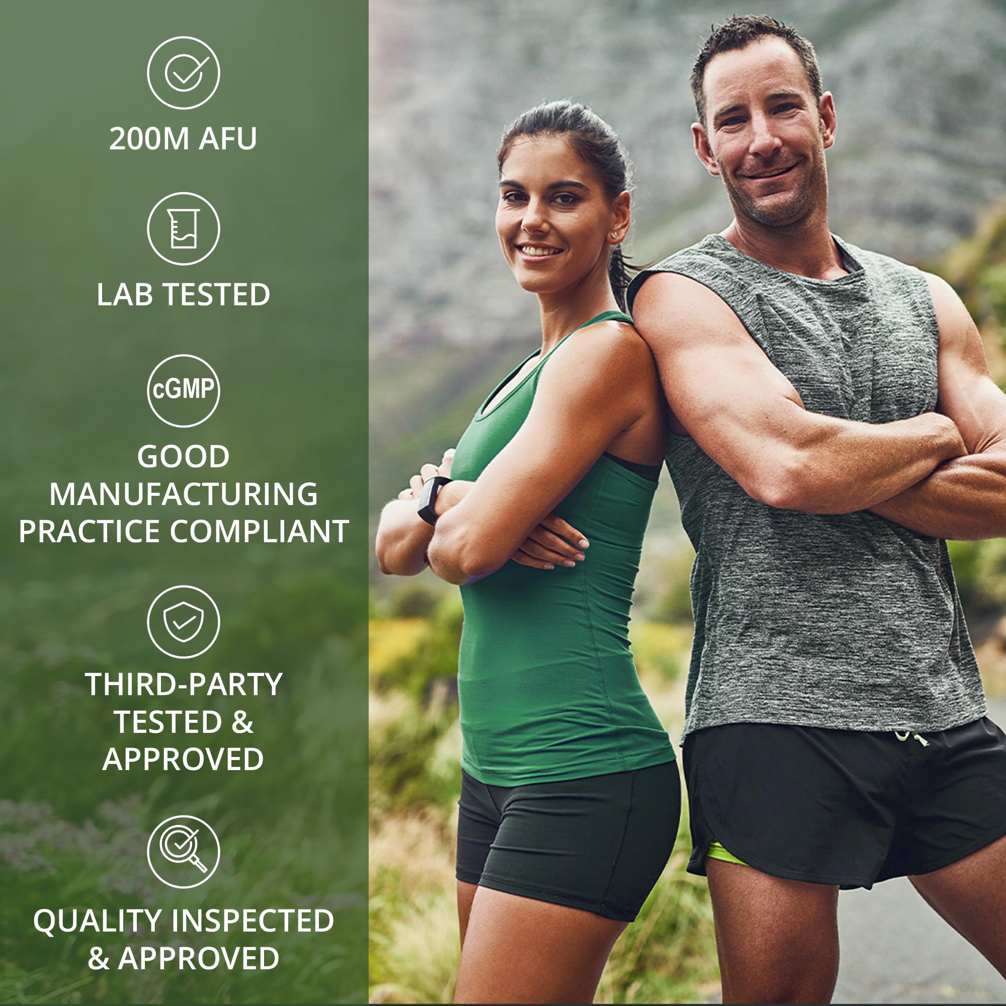 Peak Performance Akkermansia donation program graphic explains Vitamin Angels partnership