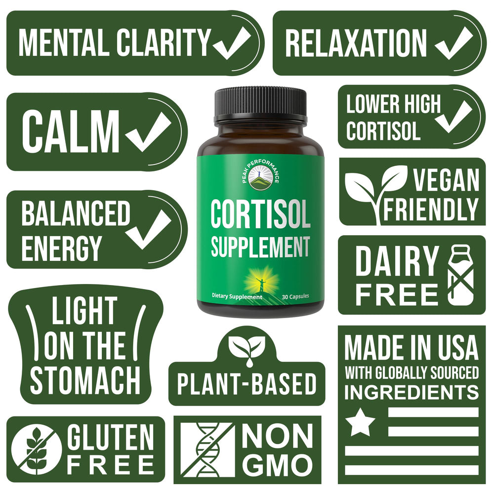 Peak Performance ashwagandha roots image suggests traditional adaptogen balance.