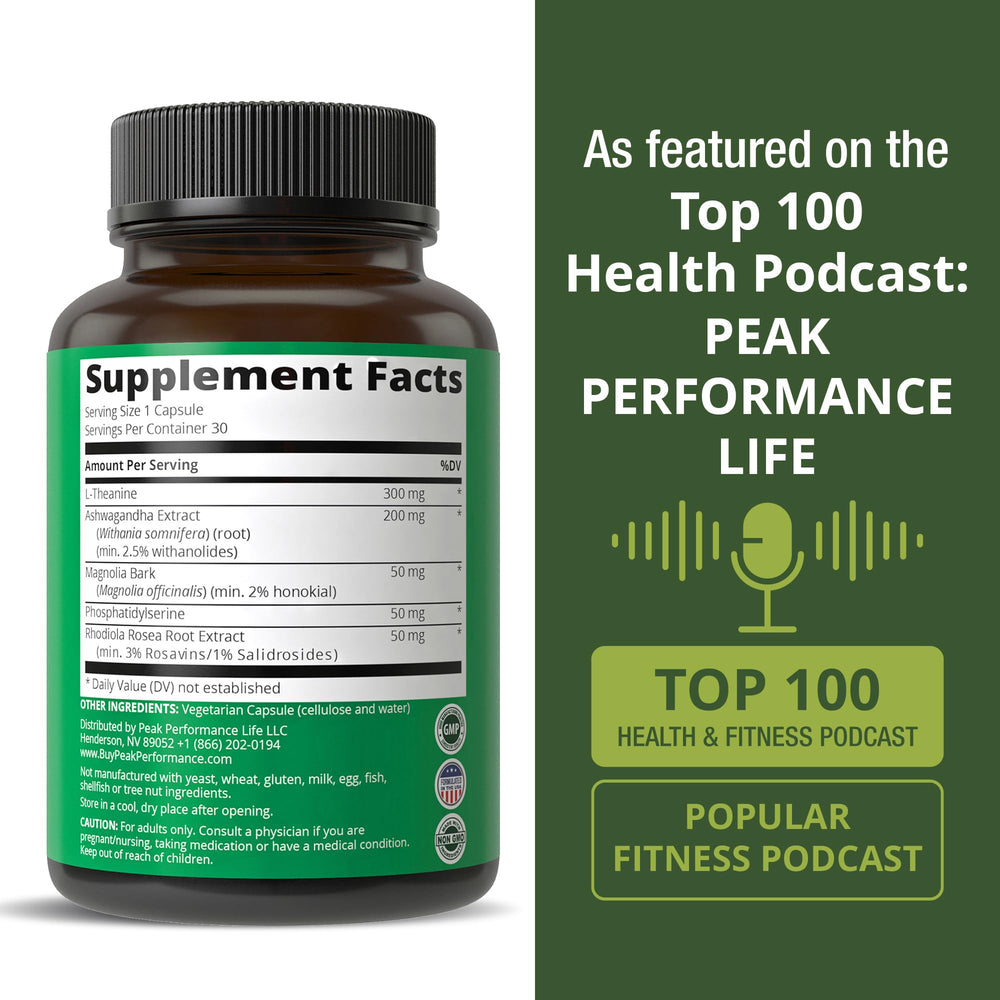Peak Performance bottle on desk demonstrates easy daily integration.