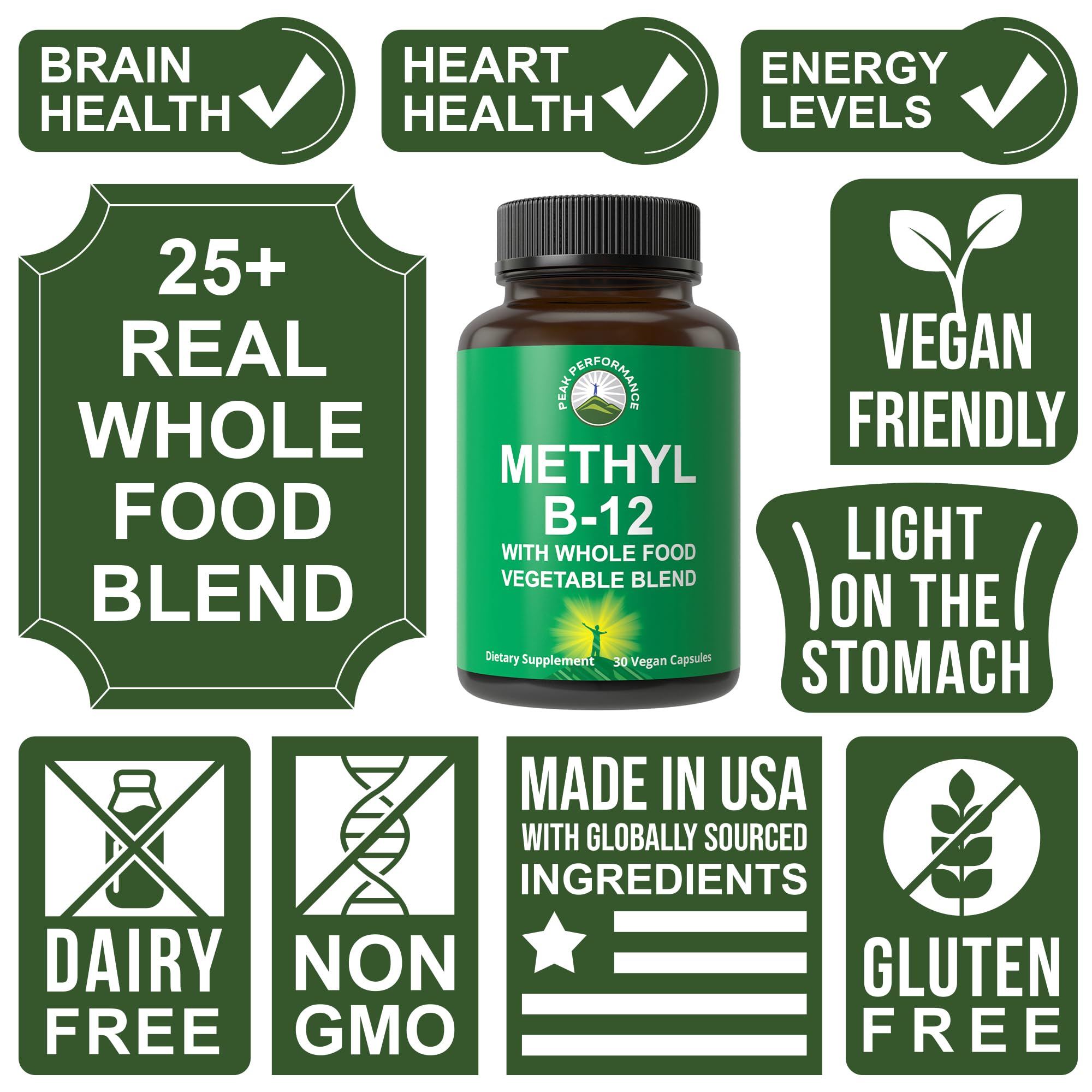 Peak Performance real fruit and vegetable blend aids digestion and absorption.