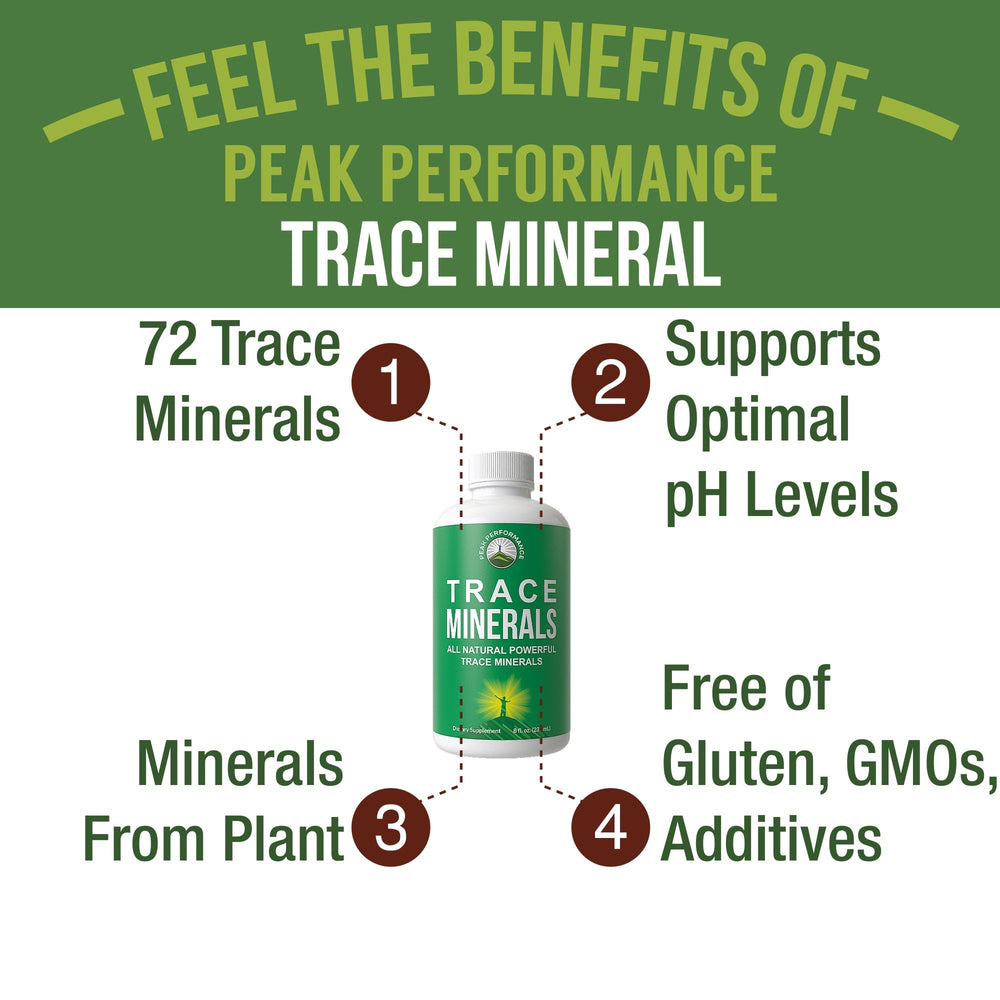 Peak Performance fulvic minerals in a glass of water for electrolyte support.