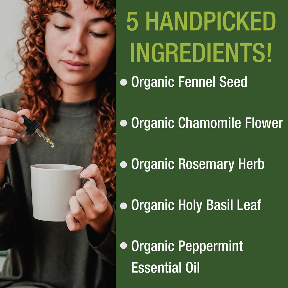 Peak Performance IBS Relief ingredients holy basil convey calming support for digestion.