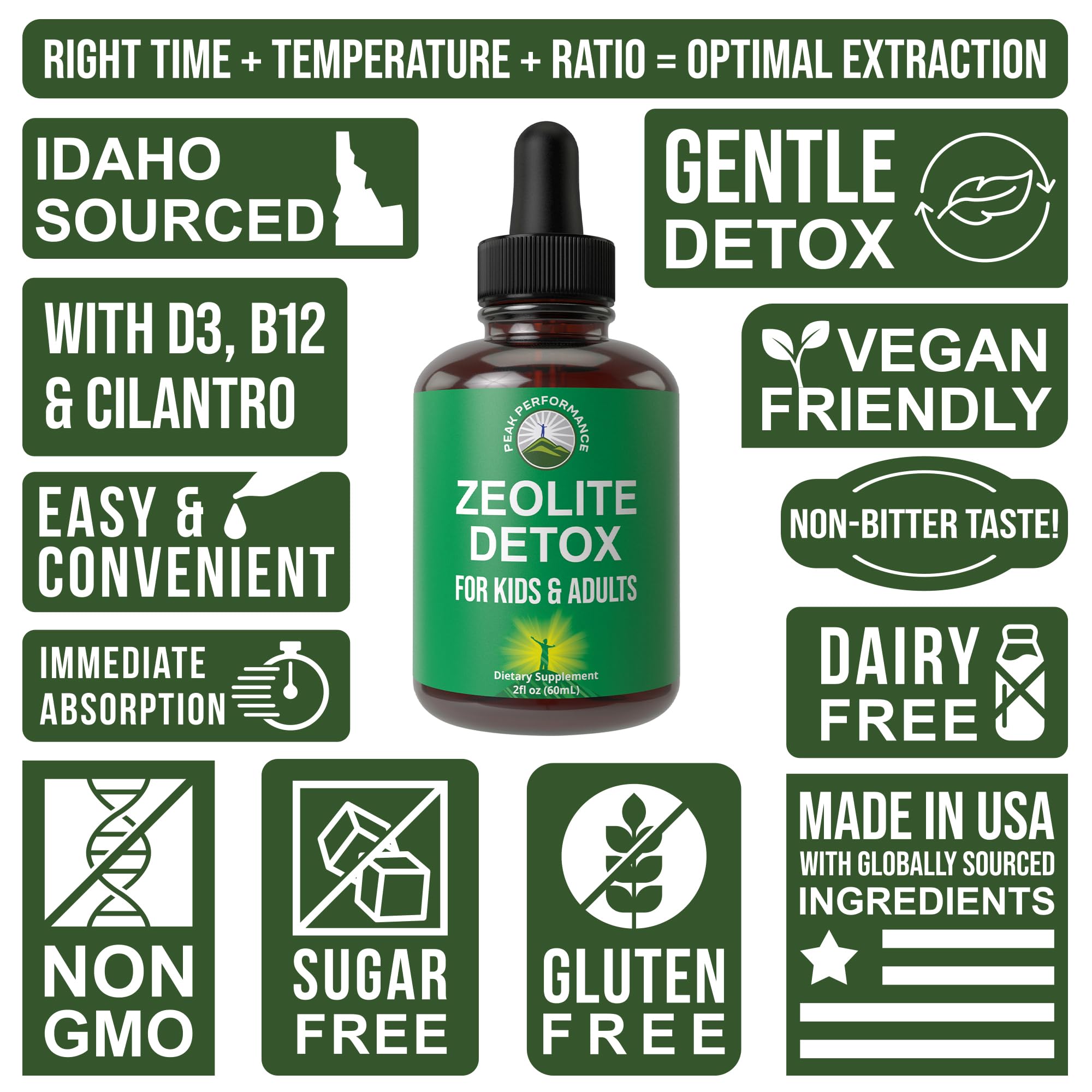 Idaho volcanic mineral source powers Peak Performance Zeolite Drops.