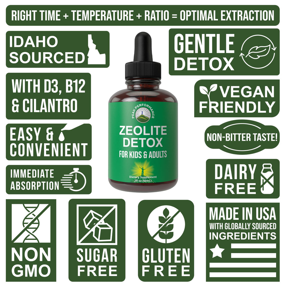 Idaho volcanic mineral source powers Peak Performance Zeolite Drops.