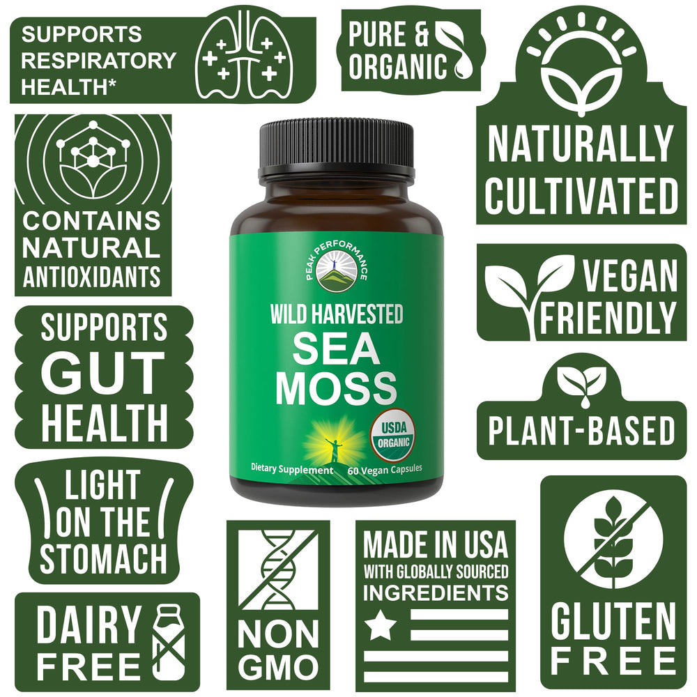 Peak Performance Irish sea moss raw bundle from wild harvest origins