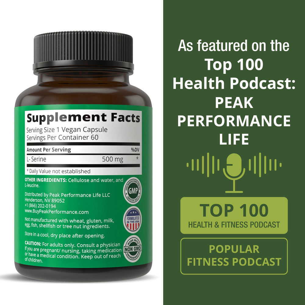 60-serving bottle emphasizes value and long-term use for L-Serine.