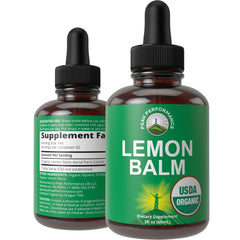Peak Performance Lemon Balm tincture bottle for daily relaxation and calm.