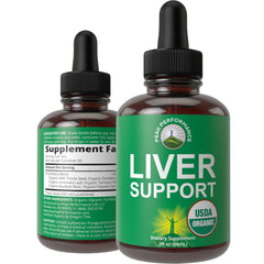 Peak Performance Liver Cleanse bottle with organic drops for daily support