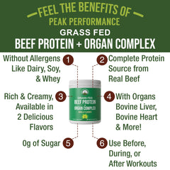 Peak Performance organ complex blend with liver and heart boosts nutrient density.