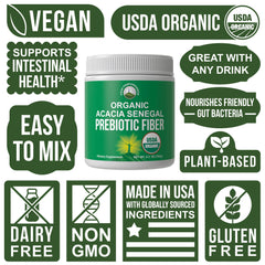 Peak Performance organic-badge closeup highlights USDA Organic status and purity.