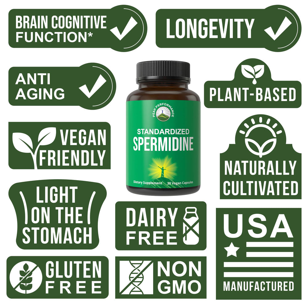 Peak Performance Spermidine lifestyle image suggesting a longevity routine.