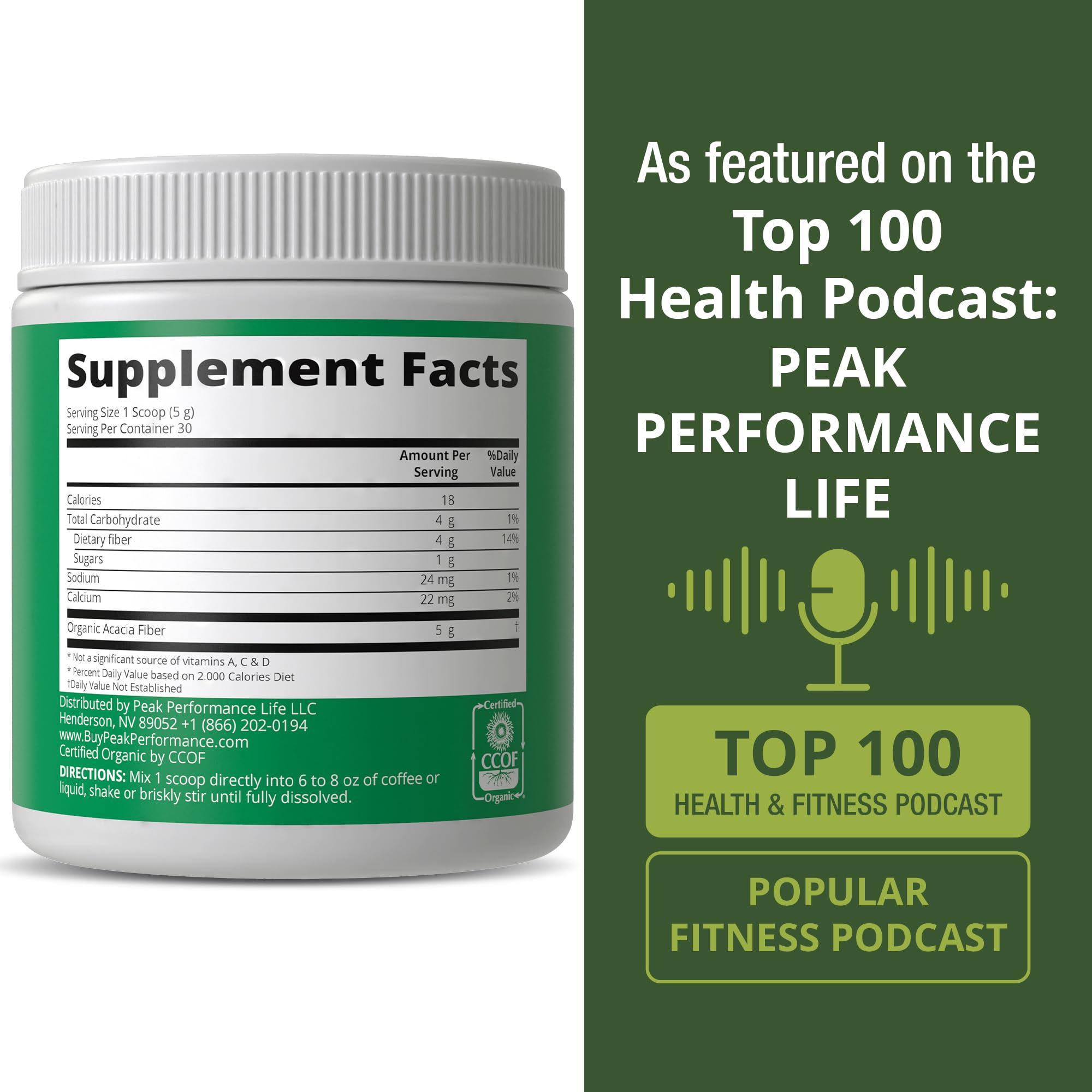 Peak Performance vegan-allergen-free kitchen-scene underscores safer plant-based prebiotic use.