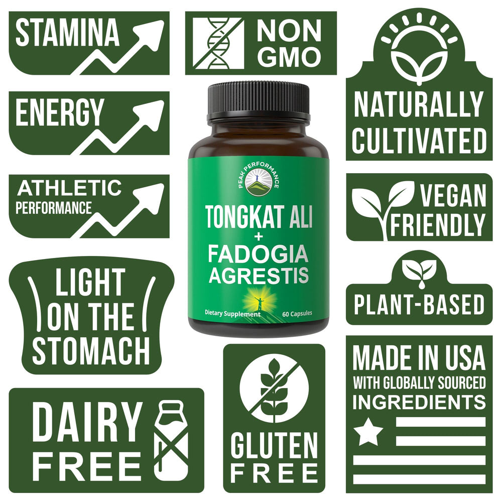 Peak Performance vegan capsules ready for a plant-based wellness routine