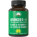 Peak Performance Vitamin D 10000 IU with Vitamin K (K1, MK-7, MK-4) – 60 Small Capsules