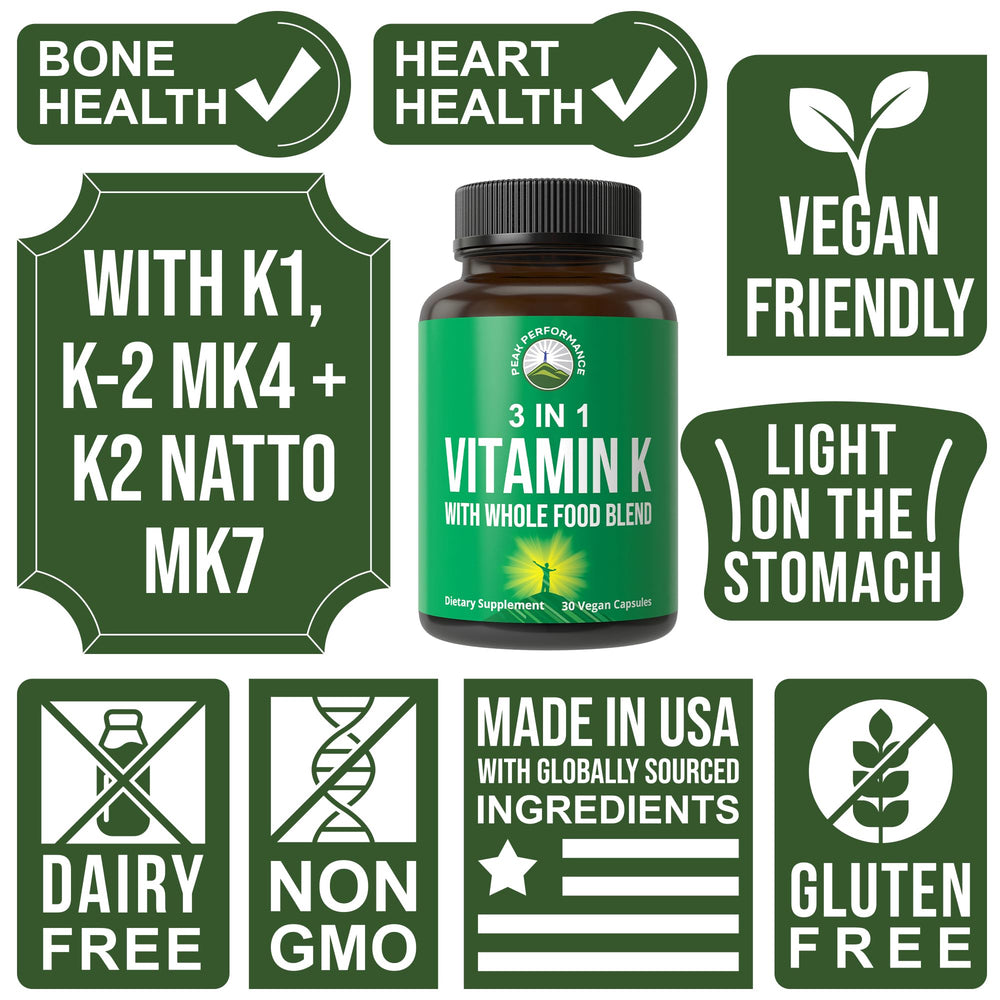 Peak Performance Vitamin K natto MK-7 source image emphasizes bioactive K2