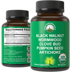 Peak Performance Wormwood Cleanse bottle for gentle detox support