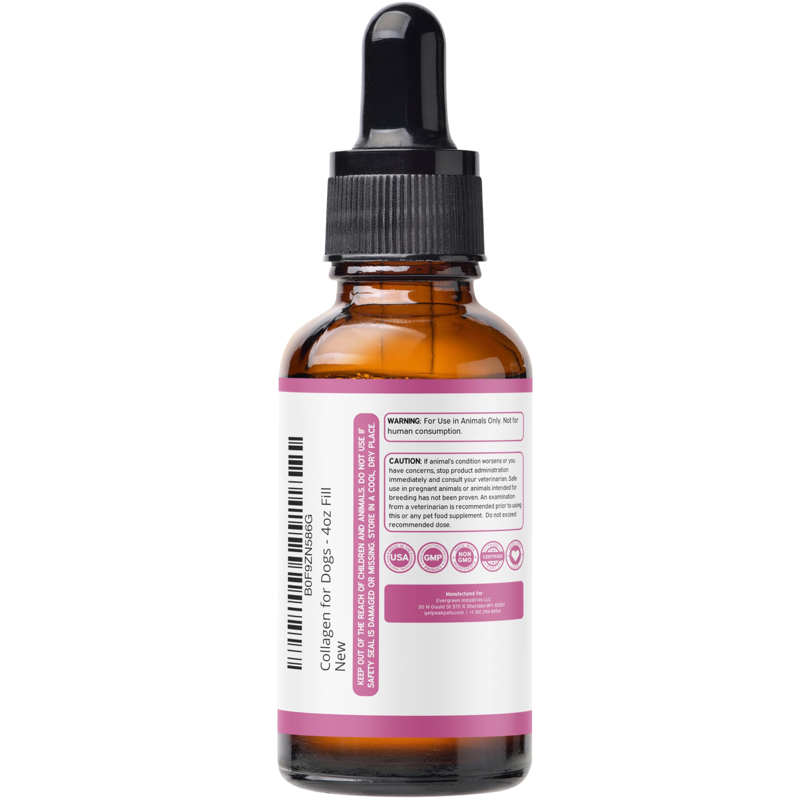 Peak Pets ingredients close-up: hyaluronic acid and collagen types I-III