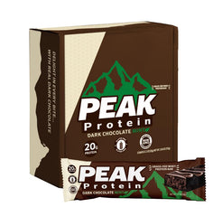 Peak Protein Bars Dark Chocolate Mint pack for on-the-go protein and satisfaction.