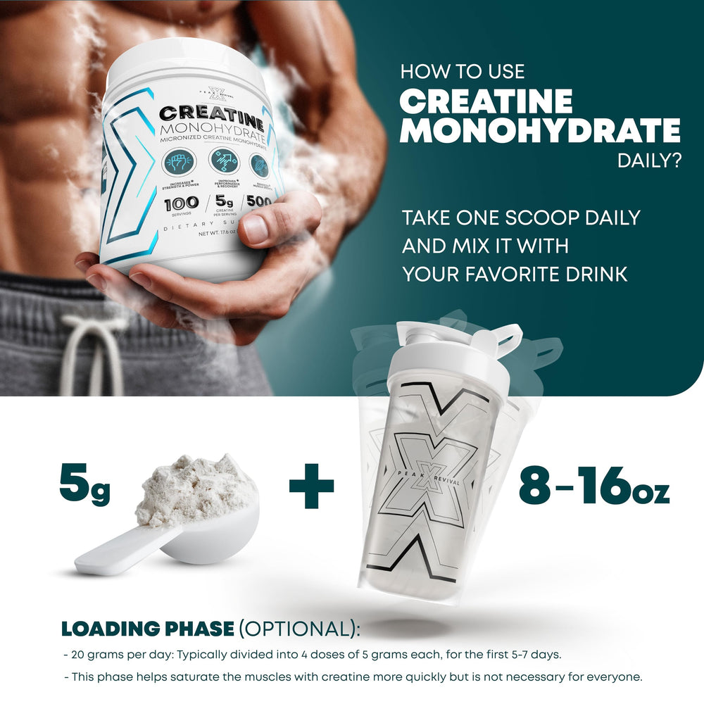 Peak Revival-X 5g serving scoop demonstrates precise dosing for workouts.