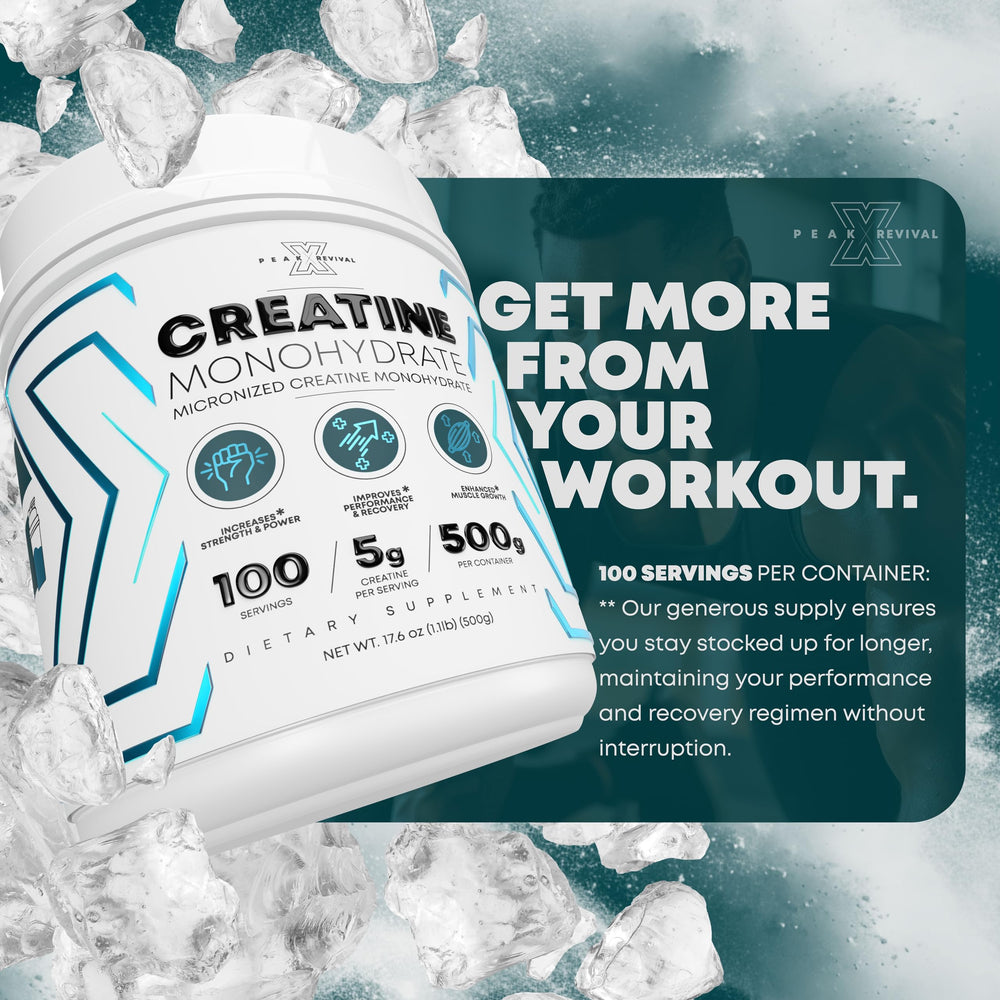 Peak Revival-X micronized powder close-up shows fine texture for fast mixing.