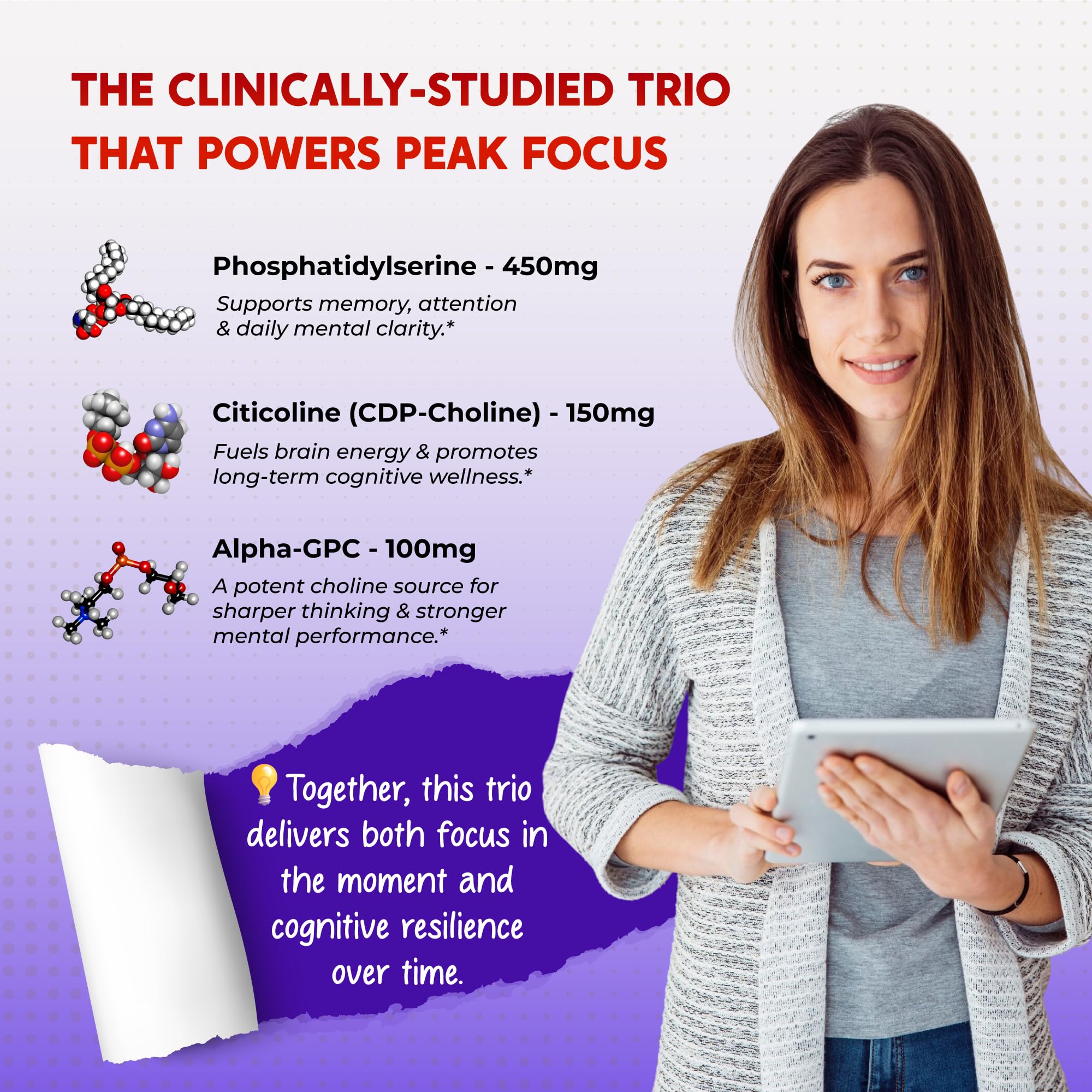 PEAKPURY dosage spoon with capsules illustrating convenient daily intake