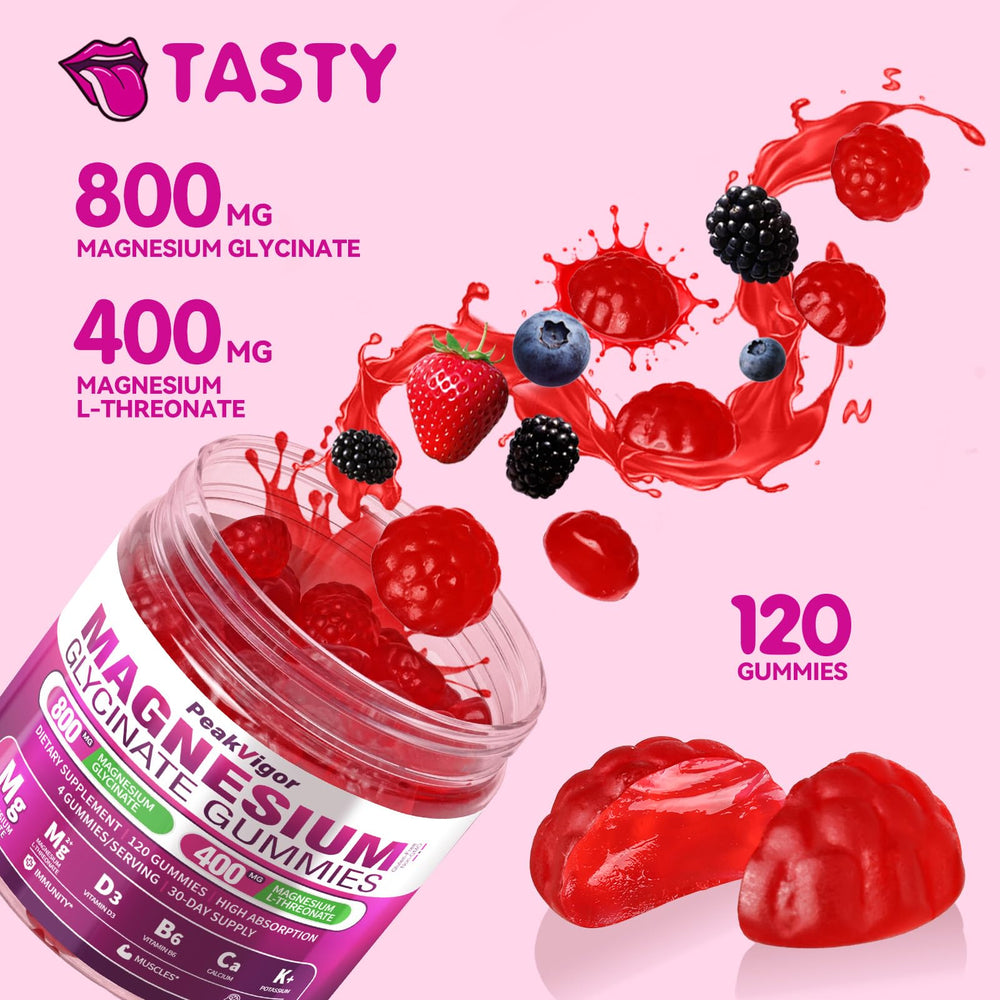 PeakVigor mixed-berry-flavor gummies close-up highlighting natural berry taste.