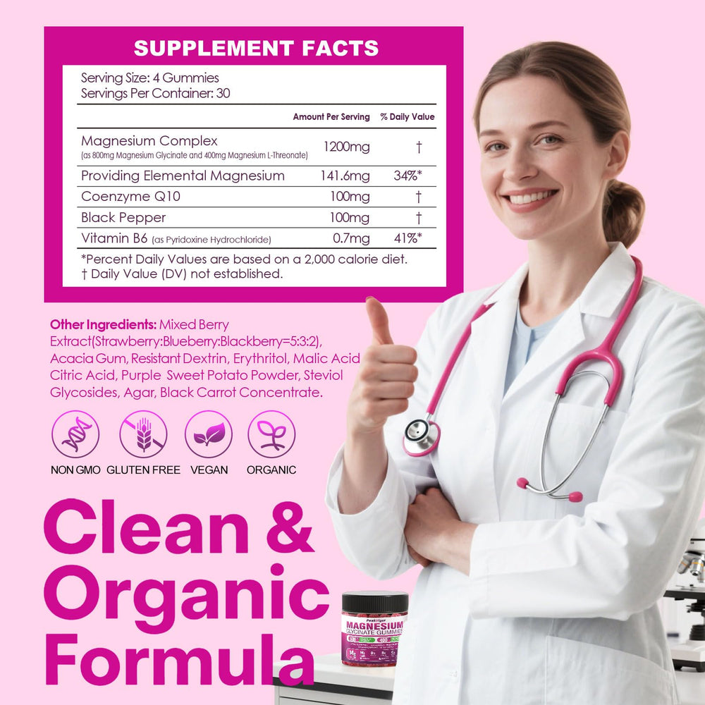 PeakVigor non-GMO label on bottle emphasizing clean formula.