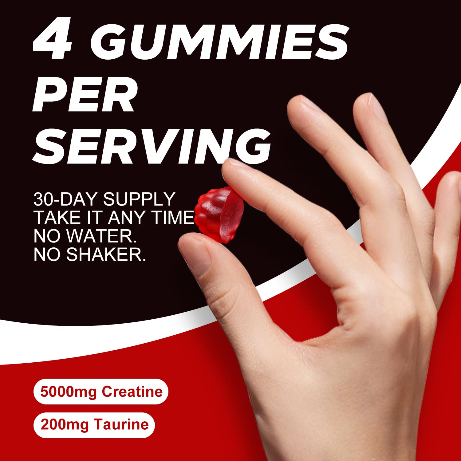 PeakVigor Organics Creatine Gummies vegan and gluten-free, suitable for plant-based diets.