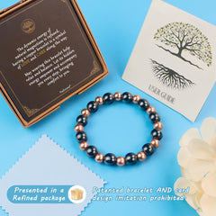 Caja regalo PEALICIOUS con pulsera de cobre, ideal para aniversarios o Navidad.