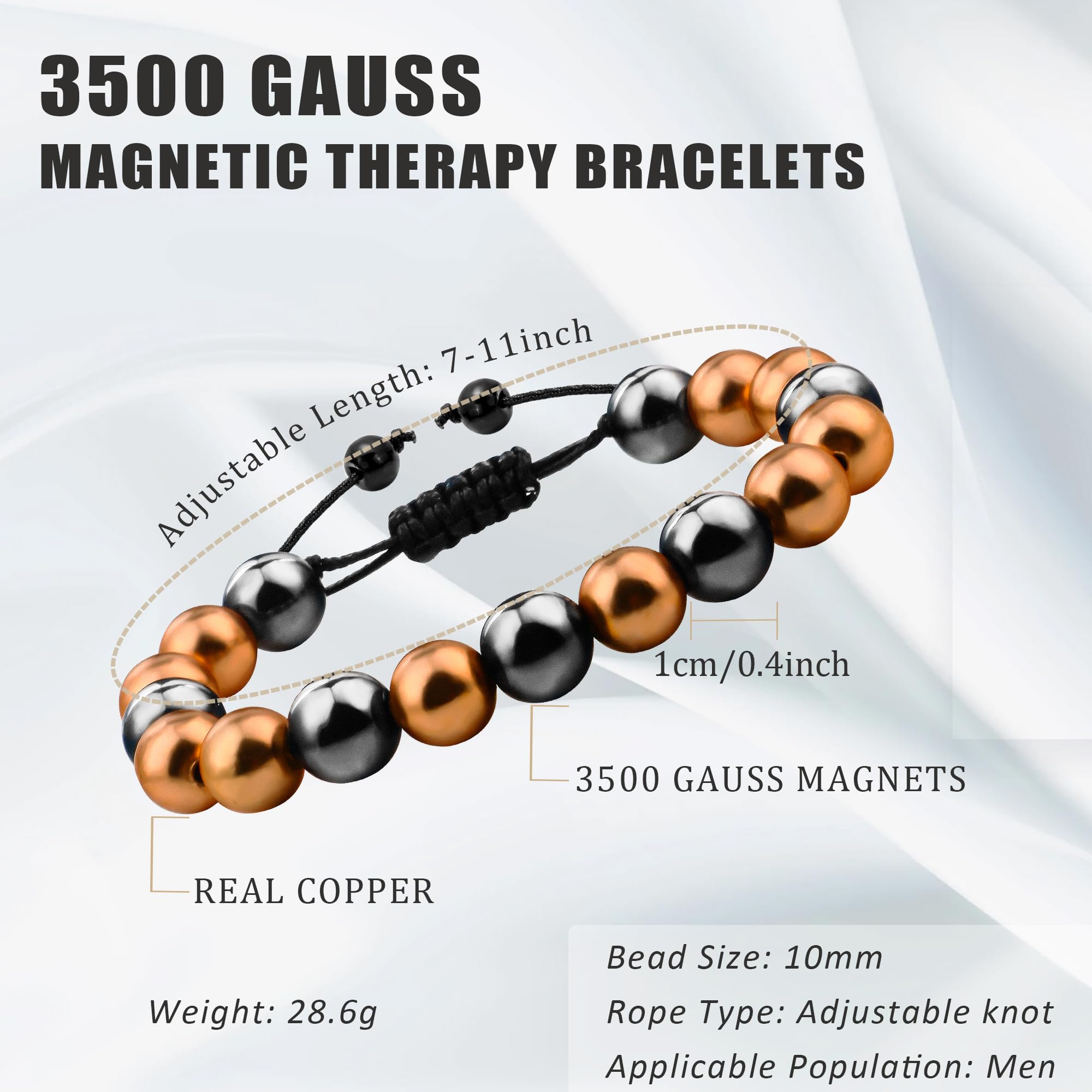 Man wearing PEALICIOUS copper bracelet for daily comfort and style