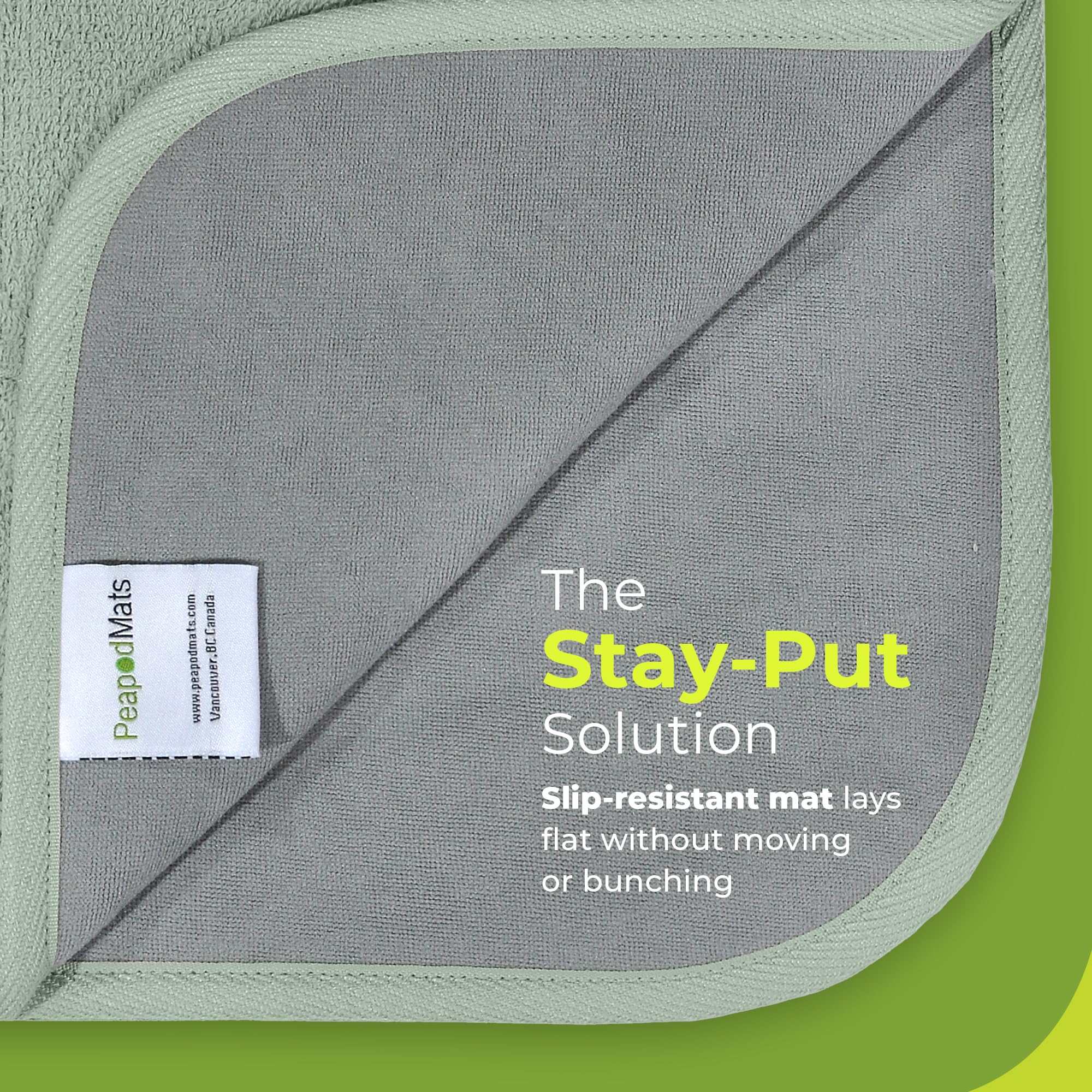 PeapodMats breathable bed pad depicted for restful nights