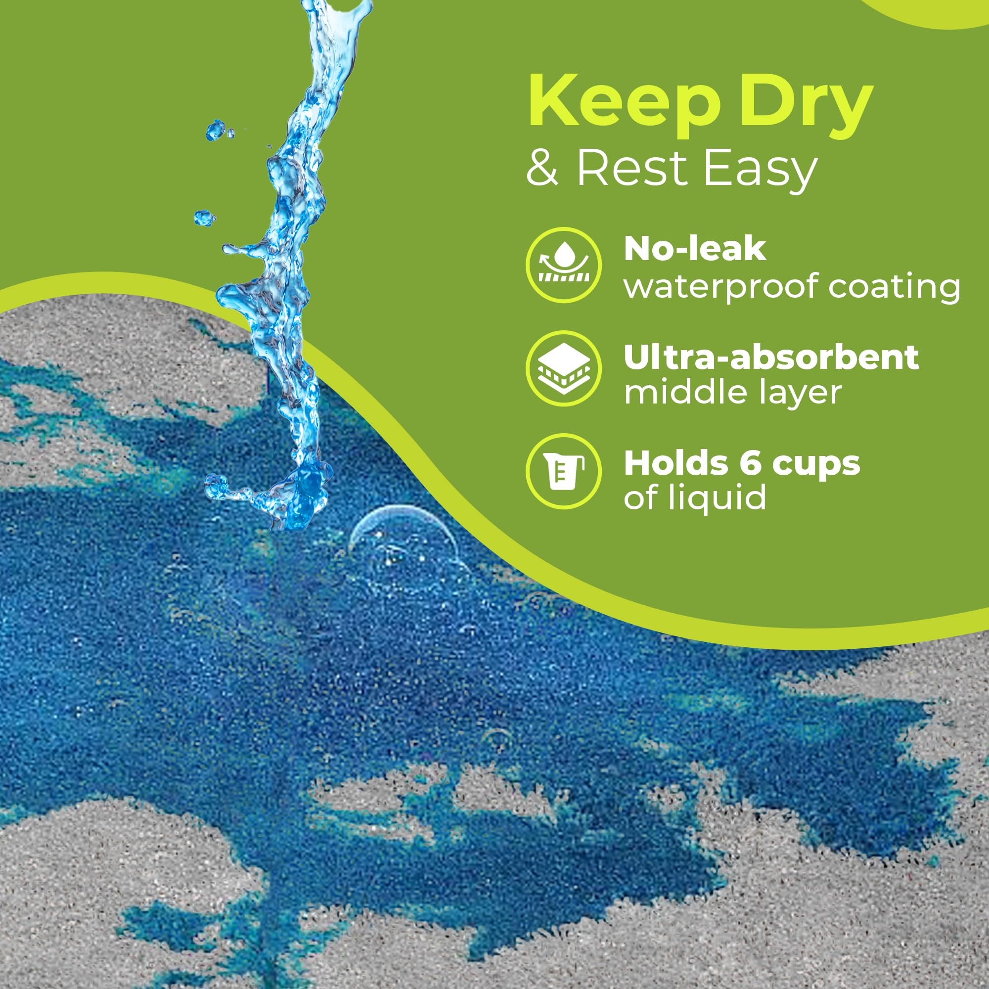 PeapodMats flat placement demonstrates secure, movement-free protection all night.
