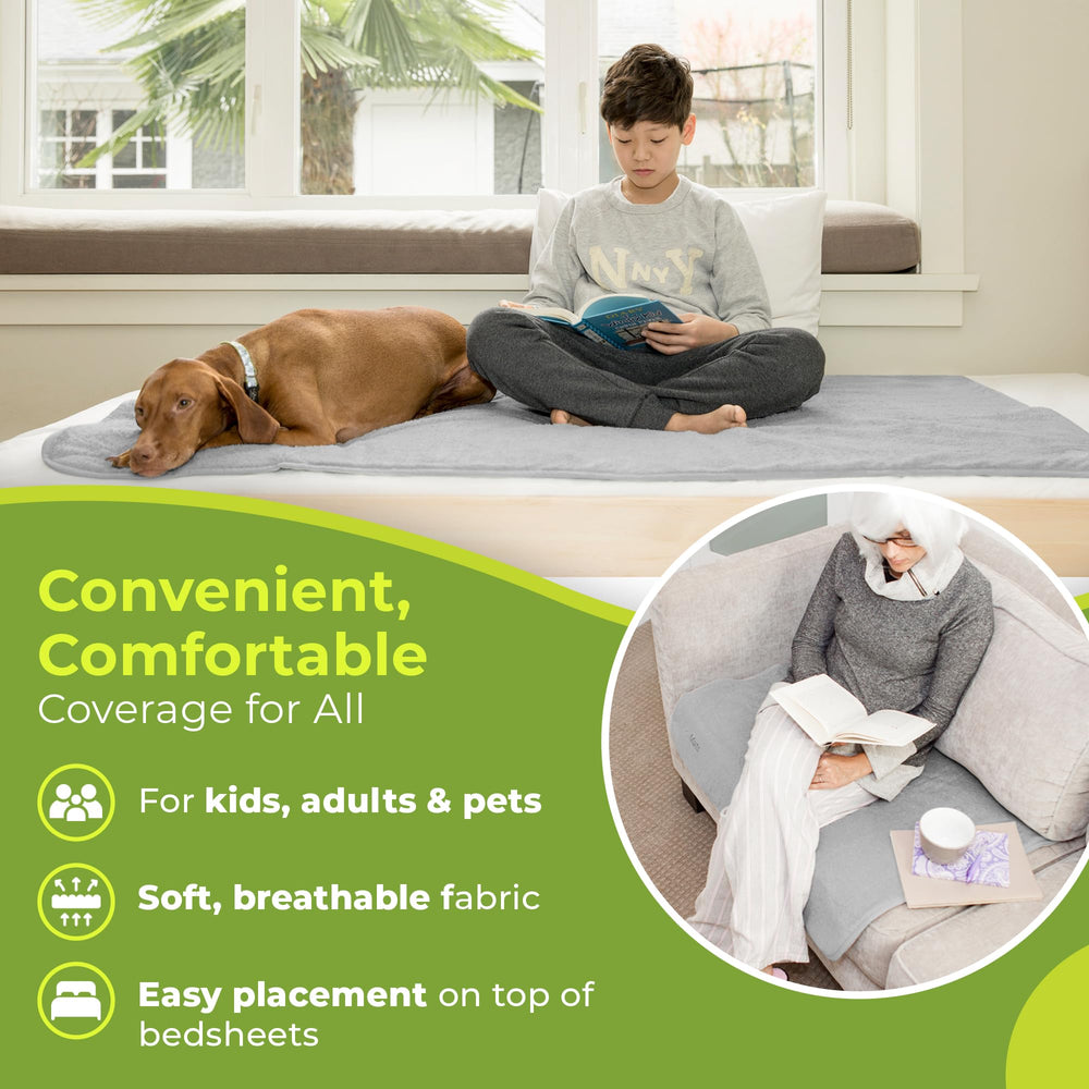 PeapodMats no crinkle plastic design reduces noise for peaceful rest.