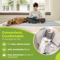PeapodMats no crinkle plastic design reduces noise for peaceful rest.