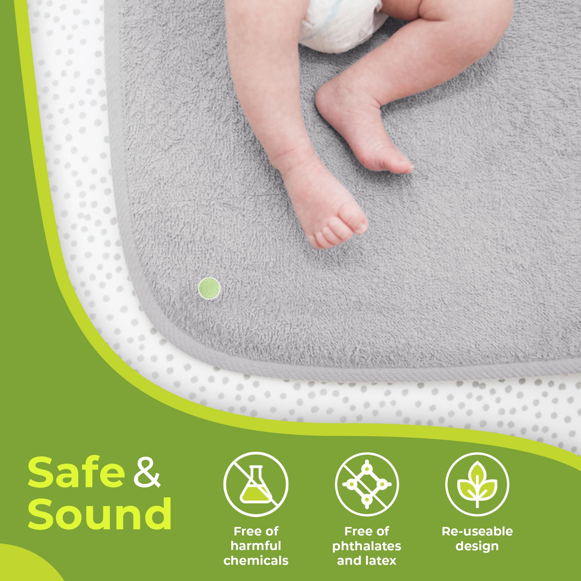 PeapodMats PFAS-free materials provide safer bedding protection.