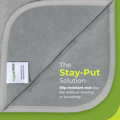 PeapodMats soft cotton top offers comfortable, non-crinkly sleep surface.
