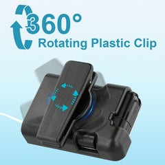 PebblePulse case shows hose wrap area to prevent tangling during movement