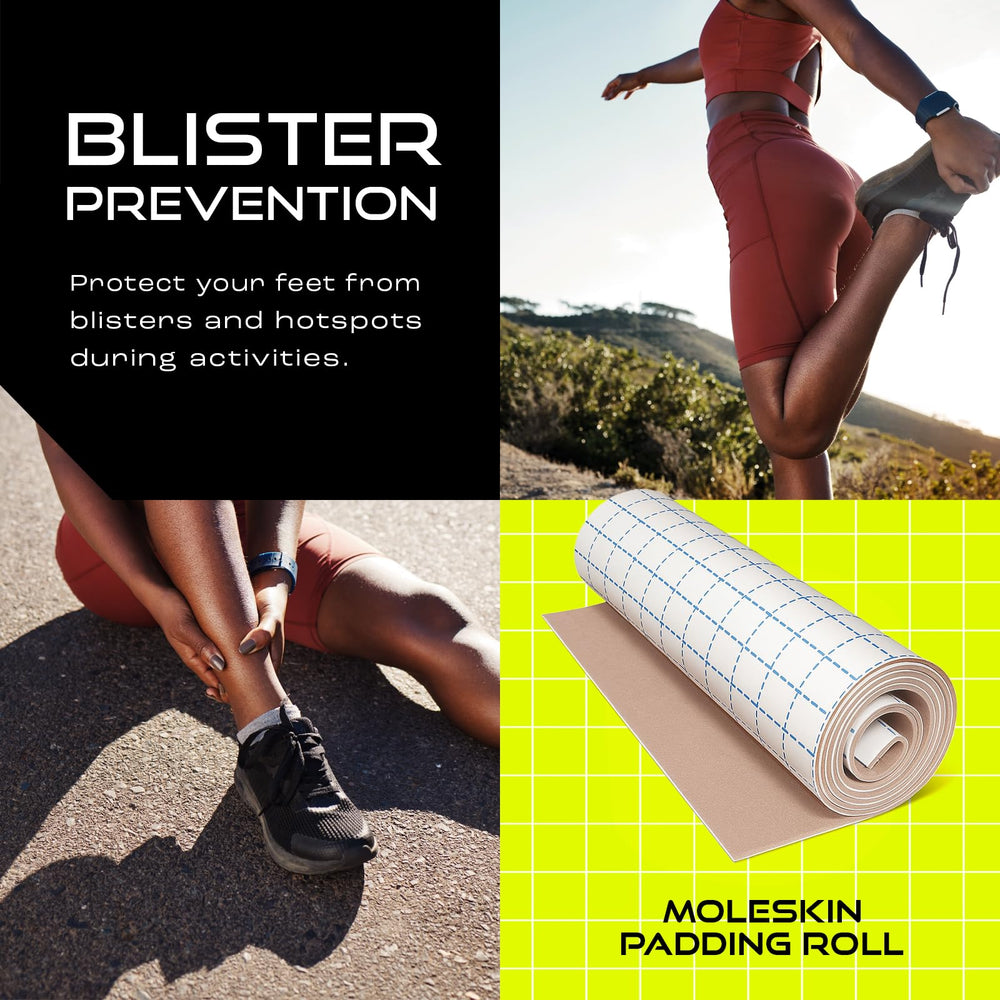 Water-resistant adhesive keeps Pebbos padding in place during activity.