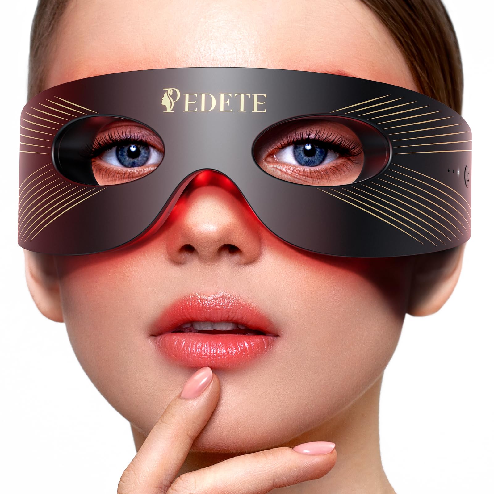 Pedete red light eye mask with 3 modes for targeted eye care