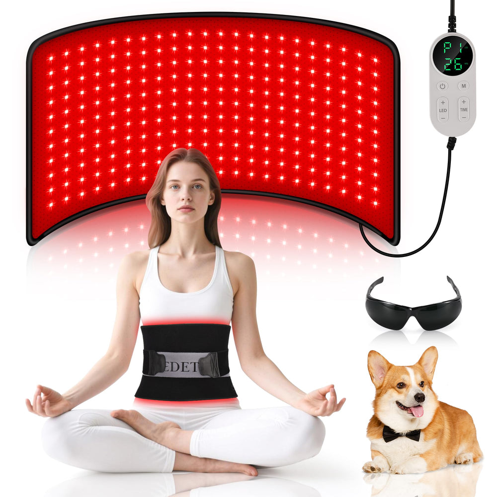 Pedete red light therapy pad front view showing large surface area for full-body use