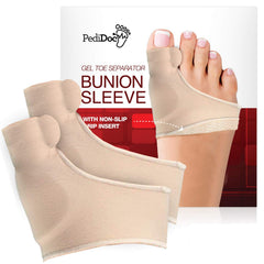 PediDoc Bunion Corrector with gel pad cushions the bunion site for comfortable daily wear.