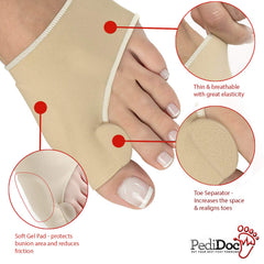 Two interchangeable sleeves fit either foot for easy right or left use.