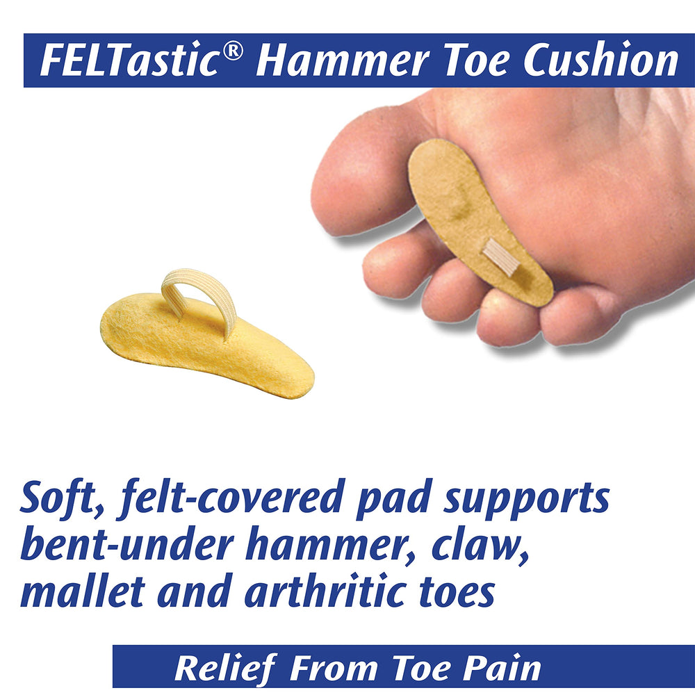 Pedifix Felt Hammer Toe Crest Cushion in-shoe scenario for daily wear