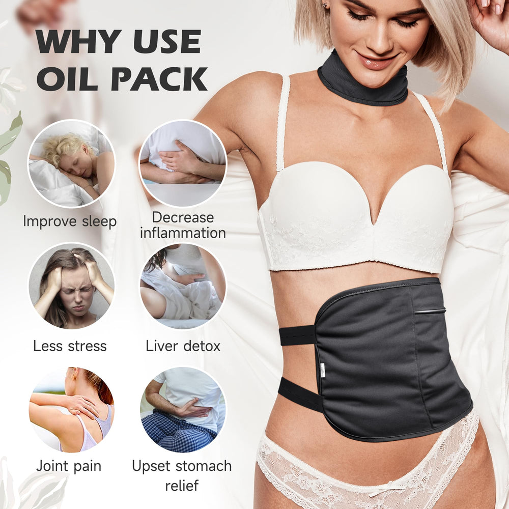 Pedobi Castor Oil Pack Wrap close-up shows premium cotton fleece for skin-friendly comfort.